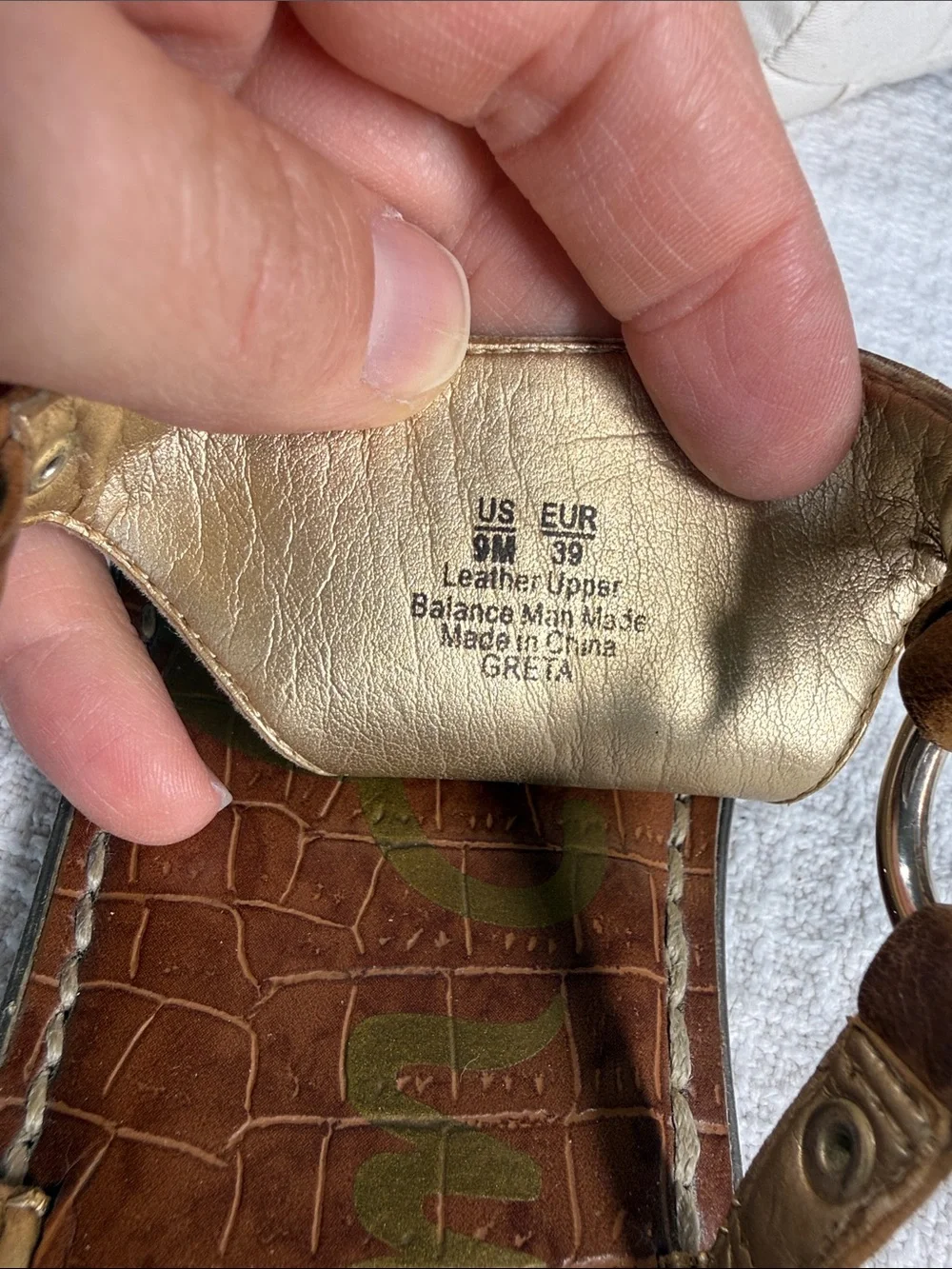 Sam Edelman Greta flat sandal 2 pairs tan and bronze leather size 9